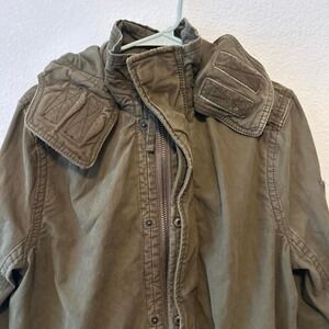 Vintage NWT Abercrombie & Fitch army green heavy military jacket Men's size S
